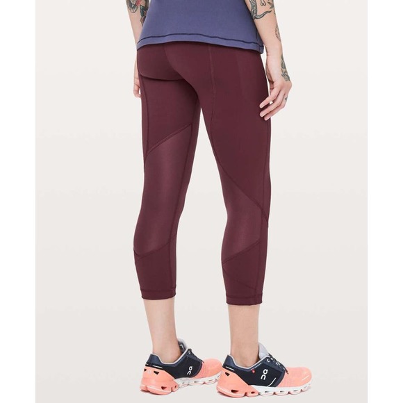 lululemon athletica Pants - LULULEMON Pace Rival Crop 22 in Dark Adobe Size 2